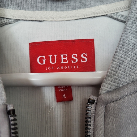 Guess Droy Scuba Bomber Two Toned Grey Jacket NWT - Picture 4 of 13